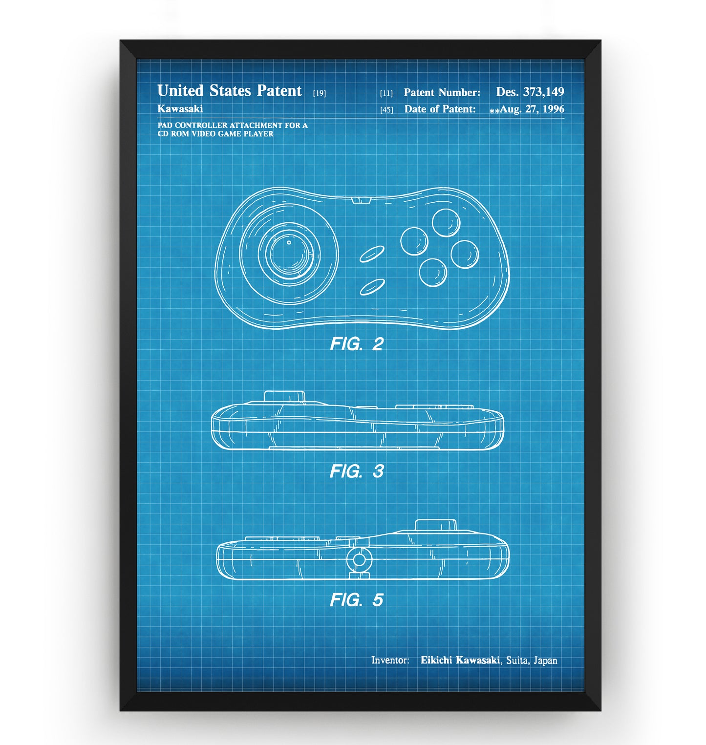 Neo Geo CD Pad Controller 1996 Patent Print - Magic Posters