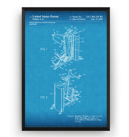 Pull Down Exercise Machine 2008 Patent Print - Magic Posters