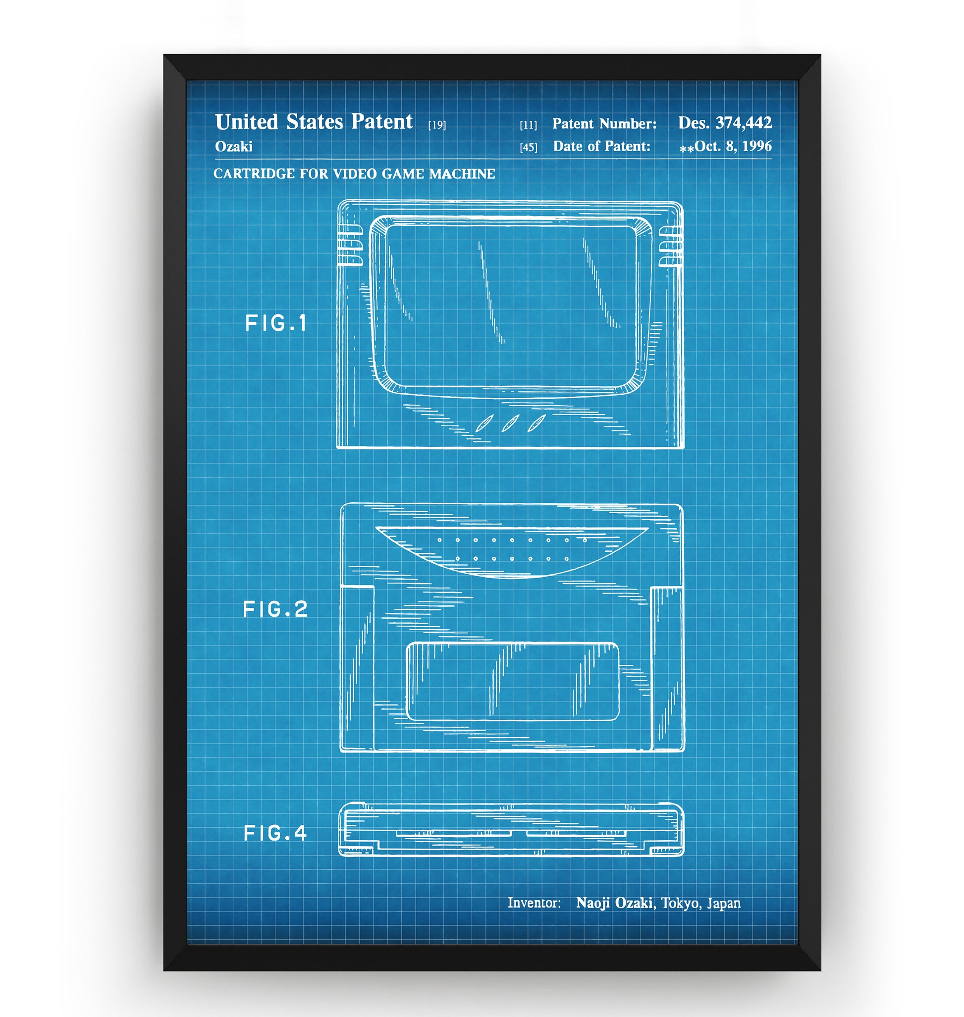 Saturn Cartridge 1996 Patent Print - Magic Posters