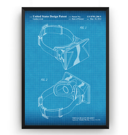 Oculus Headset 2014 Patent Print - Magic Posters