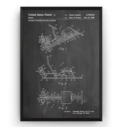 Rowing Machine 1988 Patent Print - Magic Posters