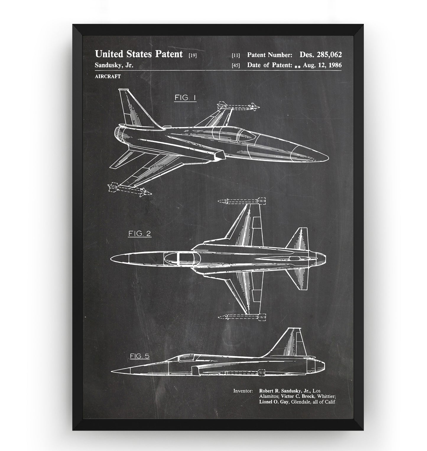 F-20 Tigershark 1986 Patent Print - Magic Posters