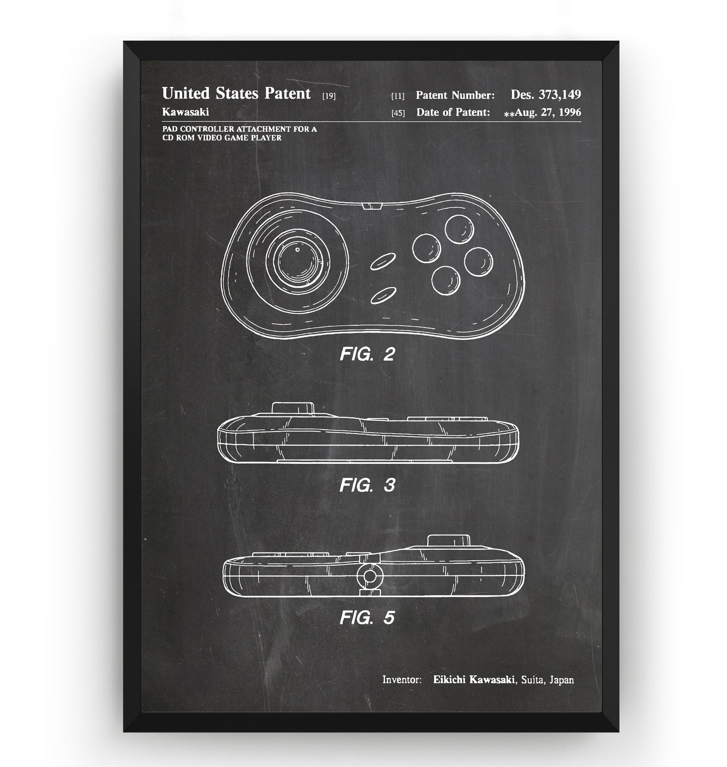 Neo Geo CD Pad Controller 1996 Patent Print - Magic Posters