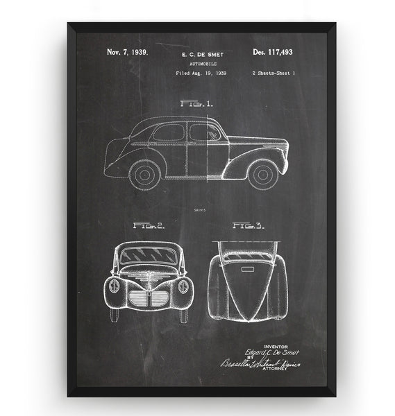 SMET Automobile 1939 Patent Print - Magic Posters