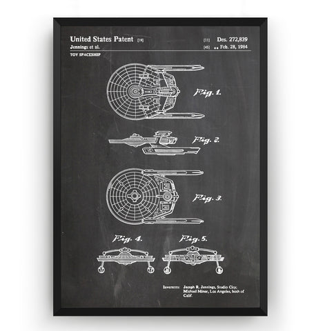 Star Trek USS Reliant 1984 Patent Print - Magic Posters