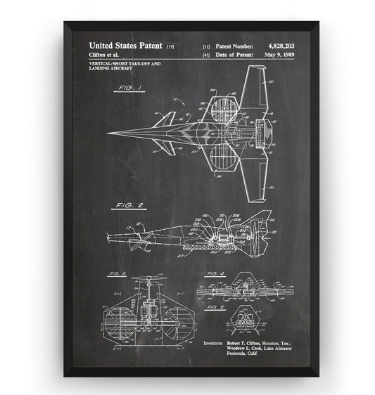 Vulcan STOVL Aircraft 1989 Patent Print - Magic Posters