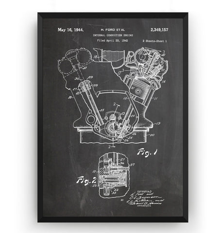 Henry Ford Combustion Engine 1944 Patent Print - Magic Posters