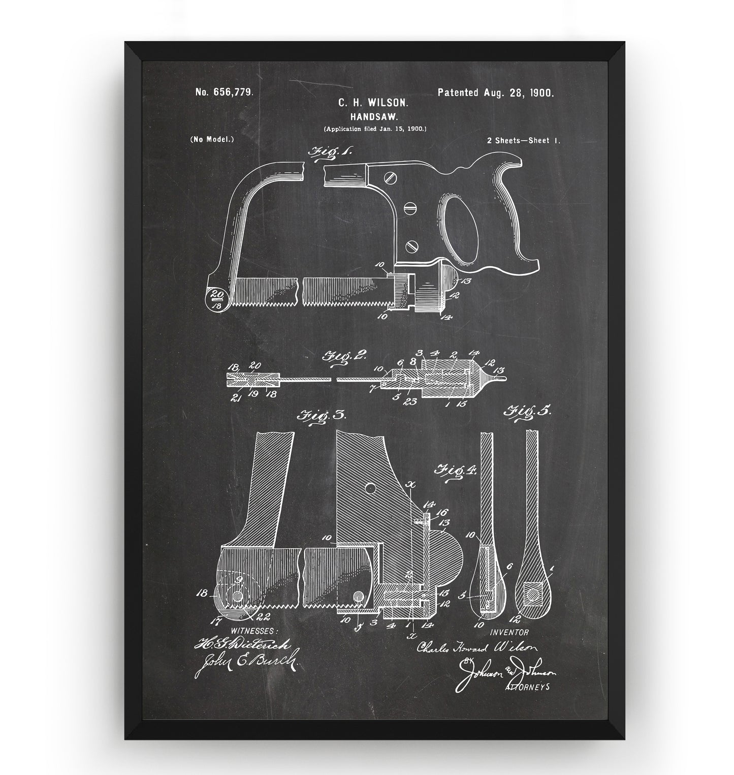 Handsaw 1900 Patent Print - Magic Posters