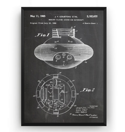 Mercury Tilting System 1965 Patent Print - Magic Posters