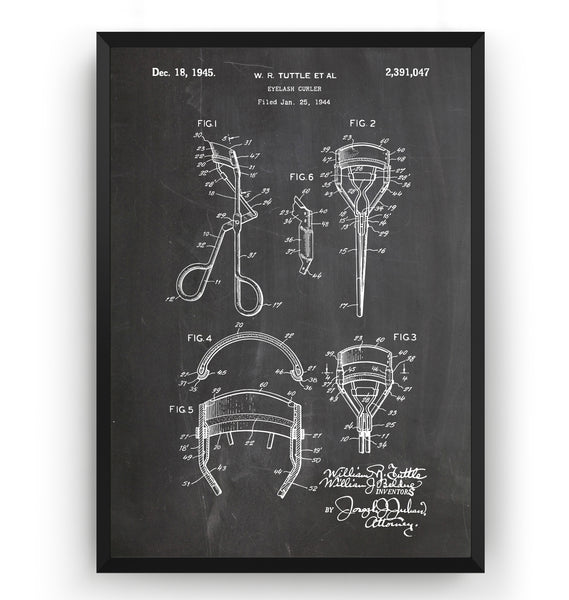 Eyelash Curler 1945 Patent Print - Magic Posters