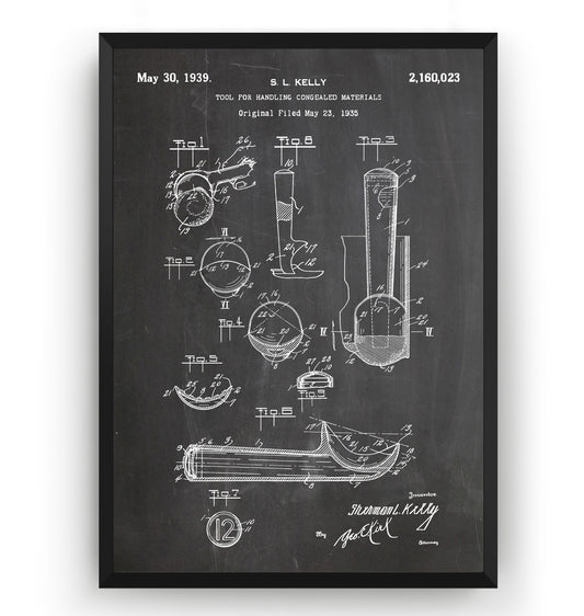 Ice Cream Scoop 1939 Patent Print - Magic Posters