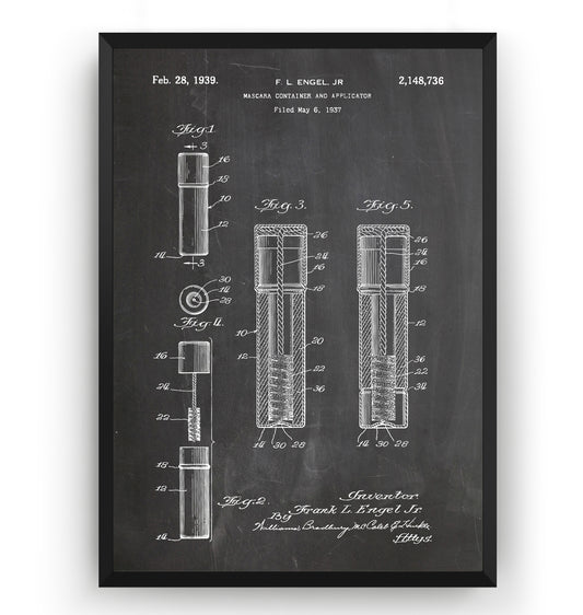 Mascara 1939 Patent Print - Magic Posters
