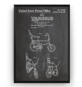 Raleigh Chopper Bike 1969 Patent Print - Magic Posters