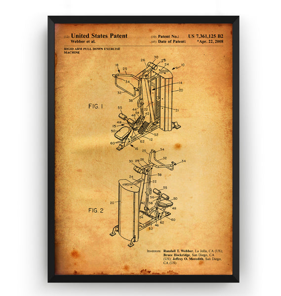 Pull Down Exercise Machine 2008 Patent Print - Magic Posters