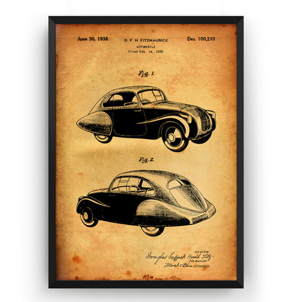 Steyr 50 1936 Patent Print - Magic Posters
