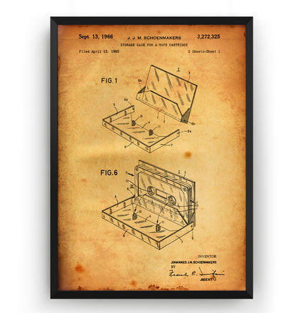 Storage Case For A Tape Cartridge 1966 Patent Print - Magic Posters