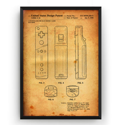 Game Controller 2008 Patent Print - Magic Posters