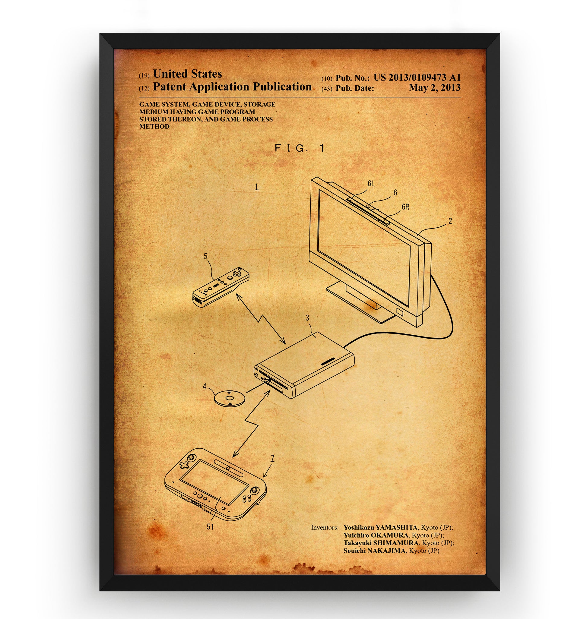 Retro Console 2013 Patent Print - Magic Posters