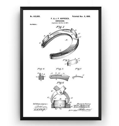 Horseshoe 1898 Patent Print - Magic Posters