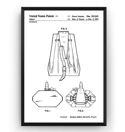 LV Rucksack 1993 Patent Print - Magic Posters