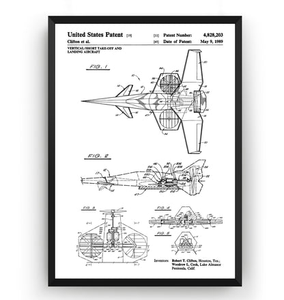 Vulcan STOVL Aircraft 1989 Patent Print - Magic Posters