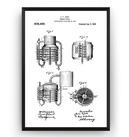 Whiskey Still 1909 Patent Print - Magic Posters