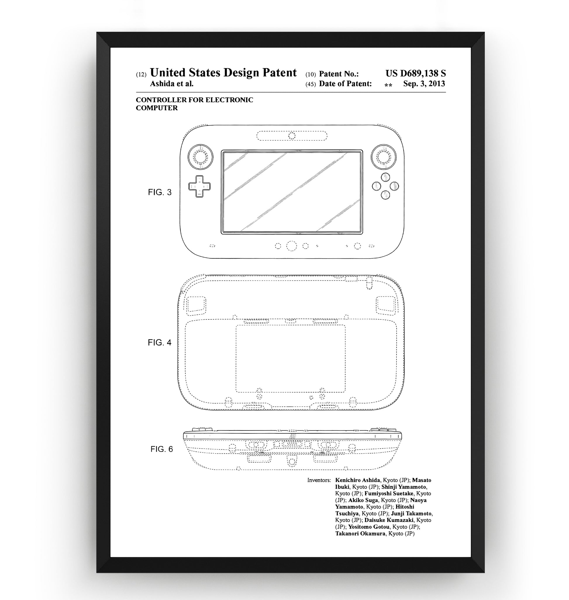 Game Controller 2013 Patent Print - Magic Posters