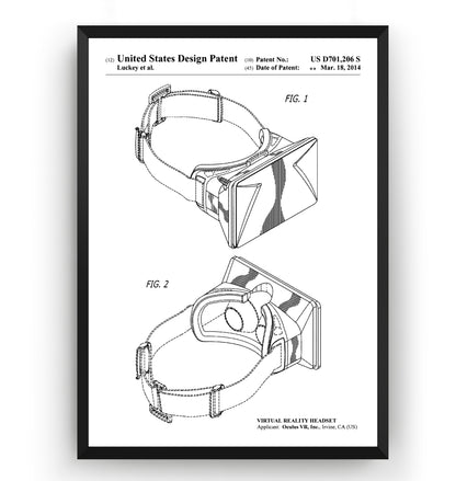 Oculus Headset 2014 Patent Print - Magic Posters