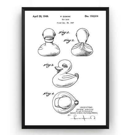 Toy Duck 1949 Patent Print - Magic Posters