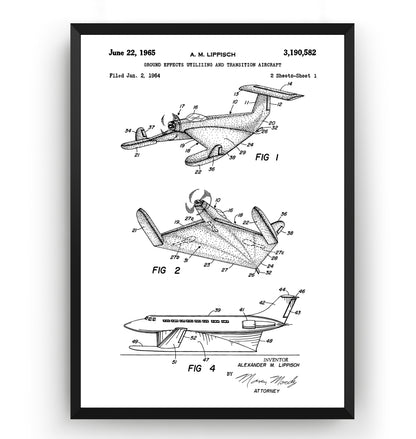 Collins X-112 Aircraft 1965 Patent Print - Magic Posters