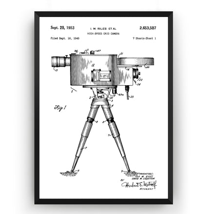 High-Speed Grid Camera 1953 Patent Print - Magic Posters
