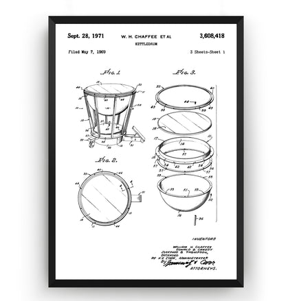 Kettledrum 1971 Patent Print - Magic Posters