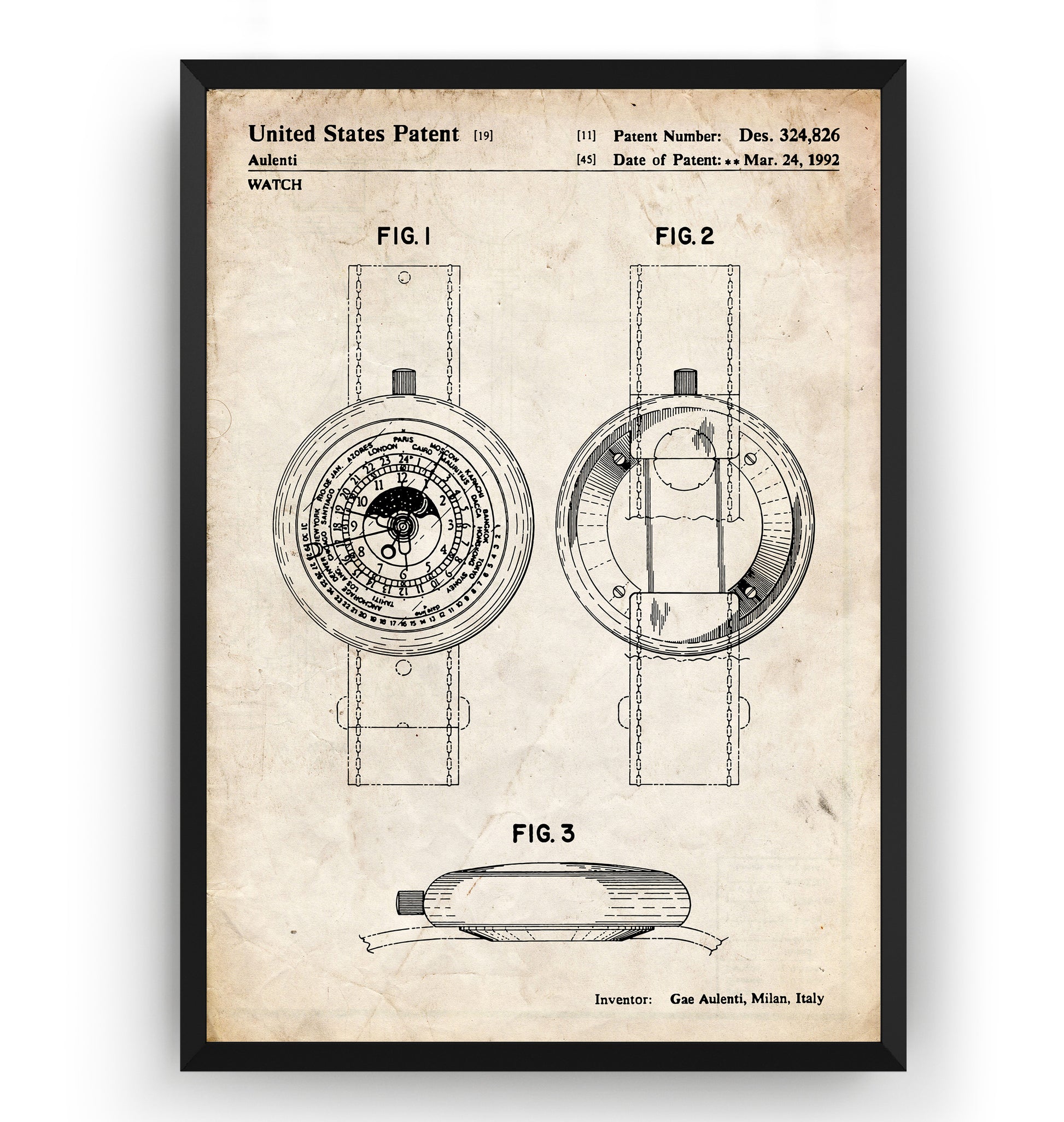 LV-I Watch 1992 Patent Print - Magic Posters
