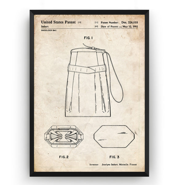LV Shoulder Bag 1992 Patent Print - Magic Posters