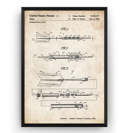 Dart 1992 Patent Print - Magic Posters