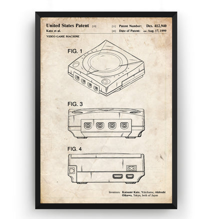 Dreamcast 1999 Patent Print - Magic Posters