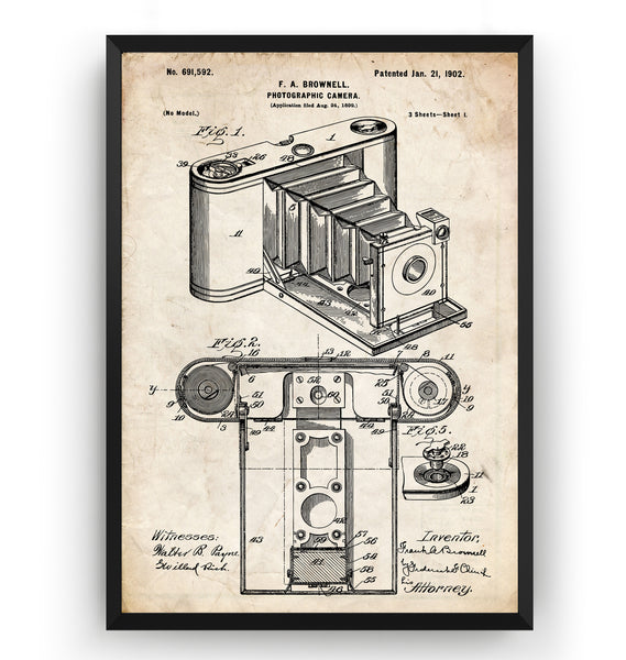 Pocket Folding Camera 1902 Patent Print - Magic Posters