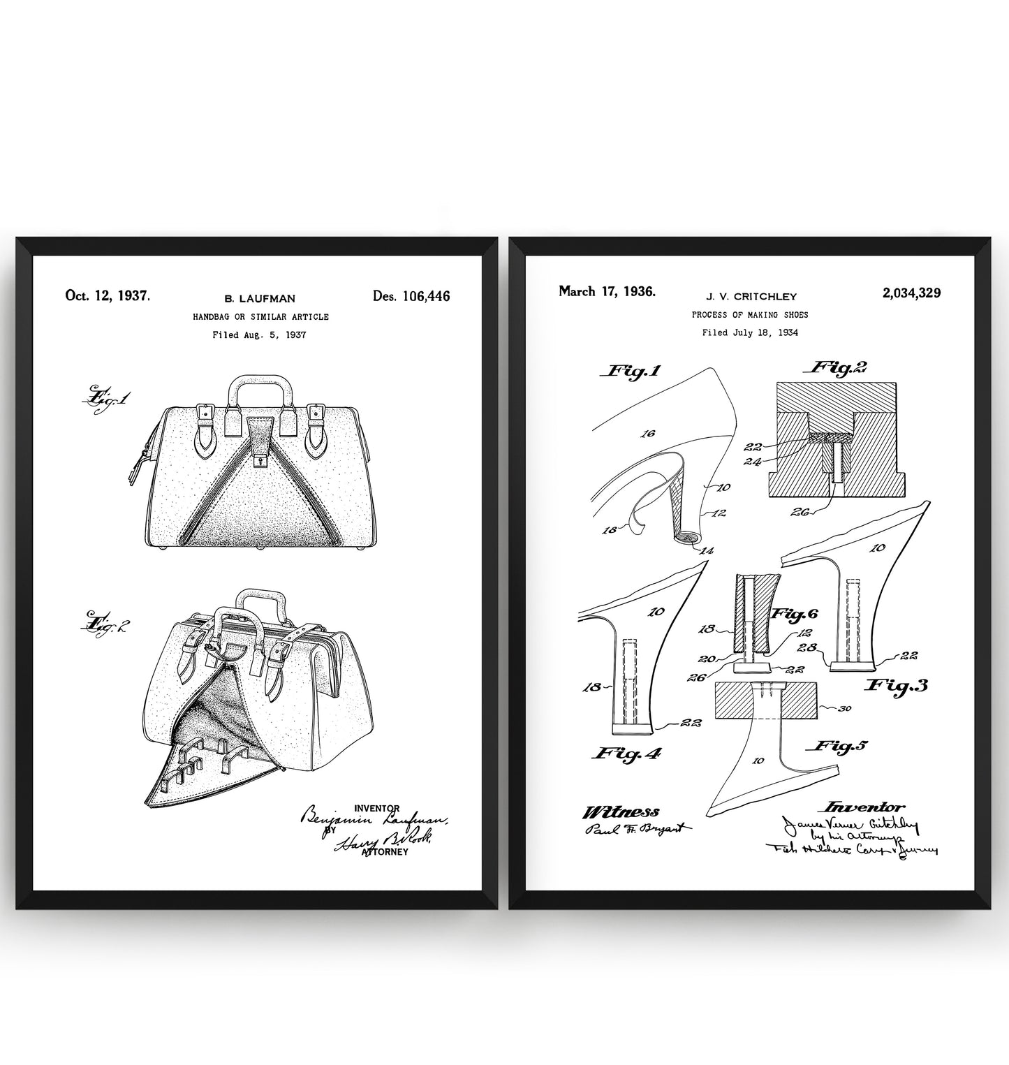 Fashion Set Of 2 Patent Prints - Magic Posters