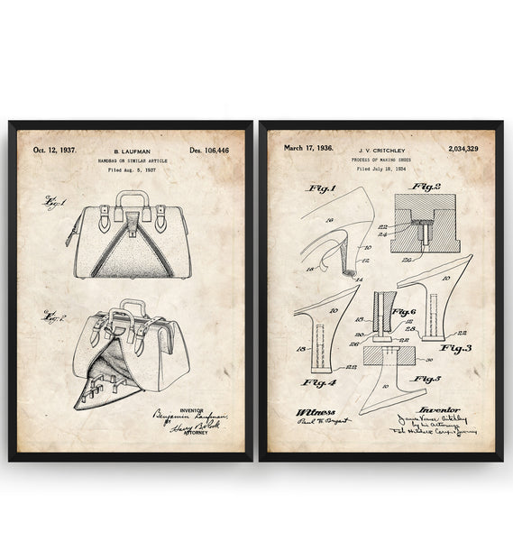 Fashion Set Of 2 Patent Prints - Magic Posters