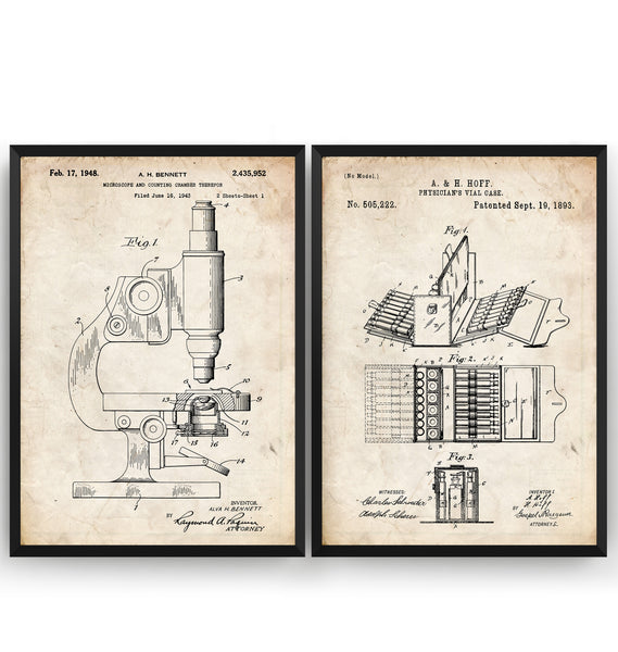 Scientist Set Of 2 Patent Prints - Magic Posters