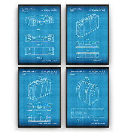Designer Travel Set Of 4 Patent Prints - Magic Posters