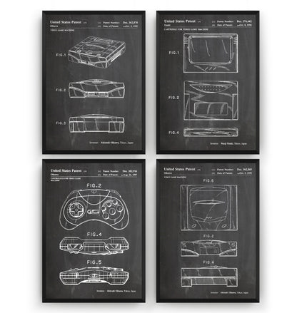 SEGA Saturn Set Of 4 Patent Prints - Magic Posters