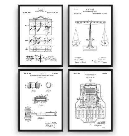 Courtroom Set Of 4 Patent Prints - Magic Posters
