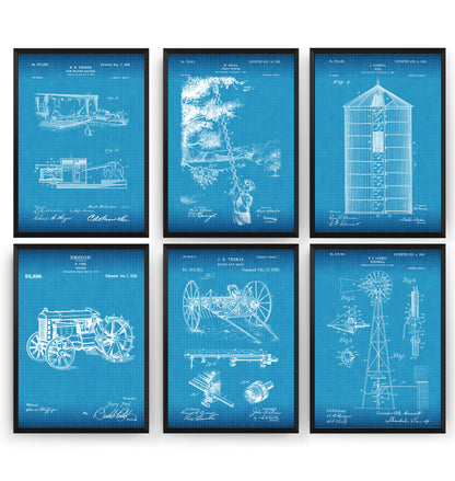 Farming Set Of 6 Patent Prints - Magic Posters