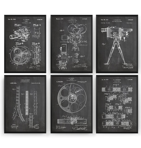 Film And Movie Set Of 6 Patent Prints - Magic Posters