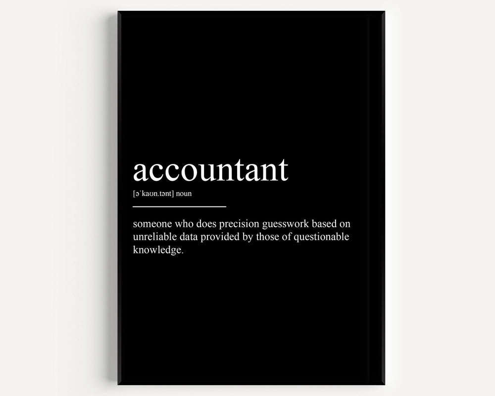 Accountant Defination Accountant Definition Print - Magic Posters