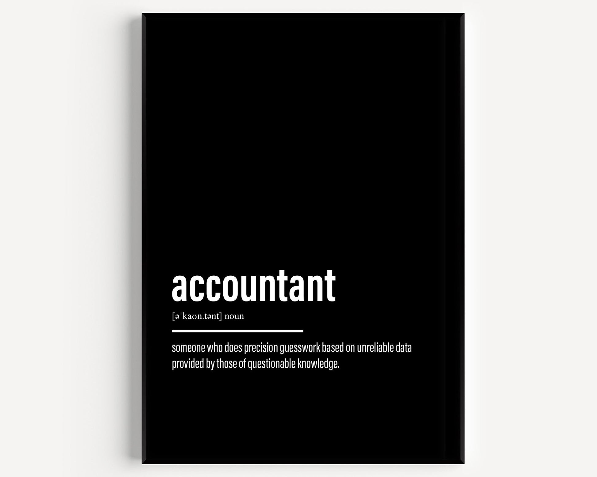 Accountant Definition Print - Magic Posters