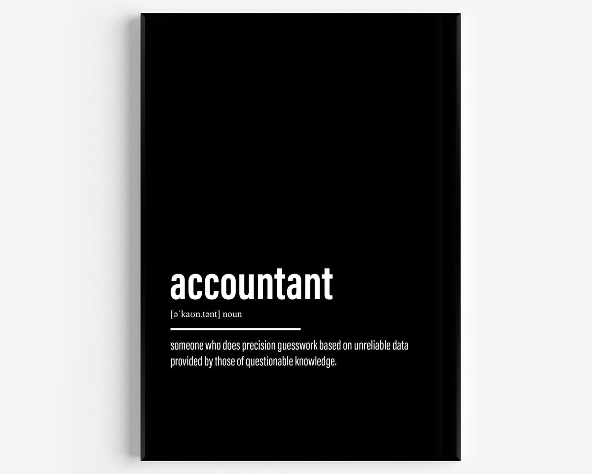 Accountant Defination Accountant Definition Print - Magic Posters