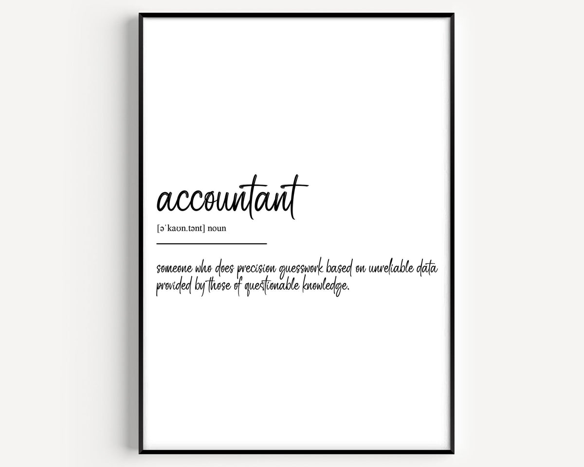 Accountant Defination Accountant Definition Print - Magic Posters