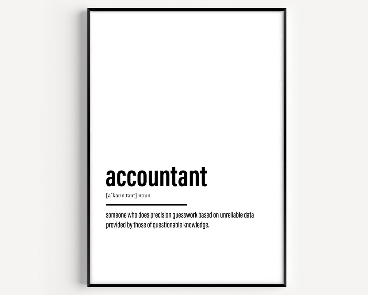 Accountant Definition Print - Magic Posters
